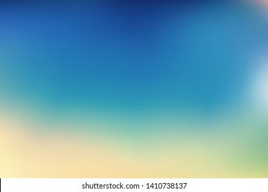 Vector blurred beach and ocean for treveling card, and summer background. vector illustration