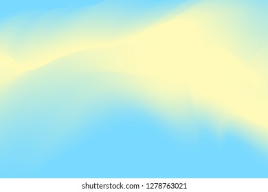 vector, blurred blue and yellow pastel colors soft wave colorful effect for background abstract, illustration gradient in water color art swirl color blue concept, colorful wallpaper pastel colors