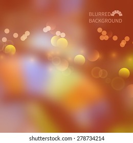 Vector blurred colorful background with bokeh effect.Gambling hall