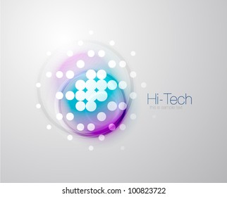 Vector blurred dotted shape abstract background
