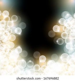 Vector Blurred flickering lights with black background illustration