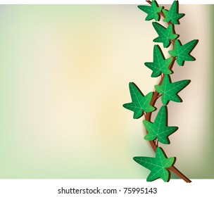 vector blurred floral background with ivy and place for text