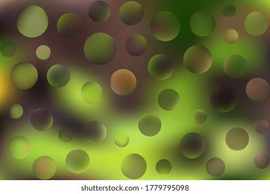 Vector blurred gradient colored background with abstract colorful bubbles