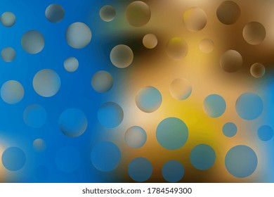 Vector blurred gradient colored background with abstract colorful bubbles