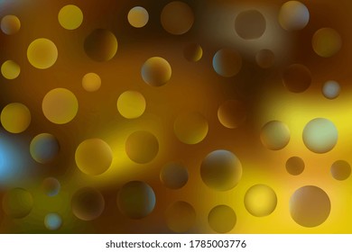 Vector blurred gradient colored background with abstract colorful bubbles
