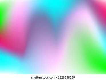 Vector blurred holographic background