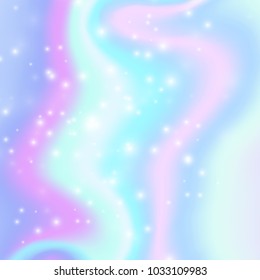Vector blurred holographic background. Abstract magic illustration.