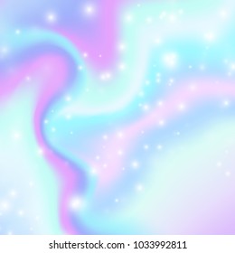 Vector blurred holographic background. Abstract magic illustration.