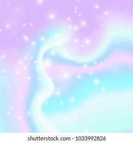 Vector blurred holographic background. Abstract magic illustration.