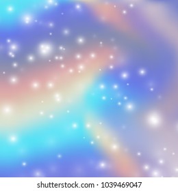 Vector blurred holographic background. Abstract magic illustration.