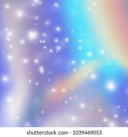 Vector blurred holographic background. Abstract magic illustration.