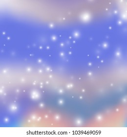 Vector blurred holographic background. Abstract magic illustration.