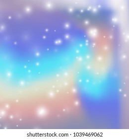 Vector blurred holographic background. Abstract magic illustration.