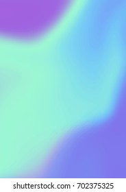Vector blurred holographic background. Chrome holographic template.