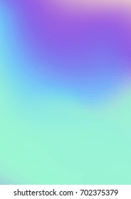 Vector blurred holographic background. Chrome holographic template.