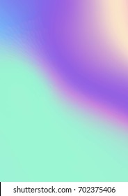 Vector blurred holographic background. Chrome holographic template.