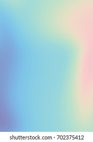 Vector blurred holographic background. Chrome holographic template.