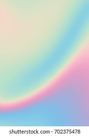 Vector blurred holographic background. Chrome holographic template.