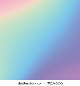 Vector blurred holographic background. Chrome holographic template.