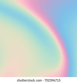 Vector blurred holographic background. Chrome holographic template.