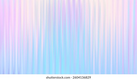 Vector Blurred holographic gradient background. Ribbed glass texture.