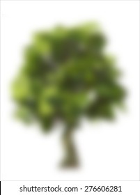 Vector  blurred illustration with tree