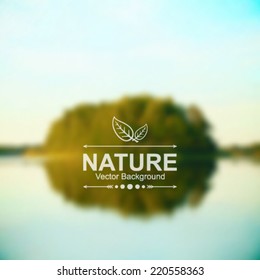 Vector blurred island background.