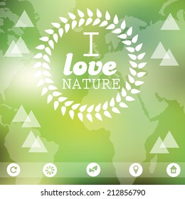 Vector blurred landscape. Eco design