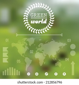 Vector blurred landscape. Eco design