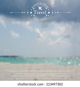 Vector blurred landscape. Web and mobile interface template.