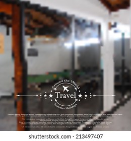 Vector blurred landscape. Web and mobile interface template.