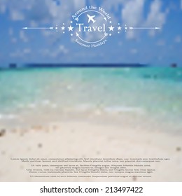 Vector blurred landscape. Web and mobile interface template.
