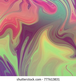 Vector blurred liquid holographic background. Chrome holographic template.