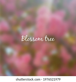 Vector blurred nature background pink pastel color