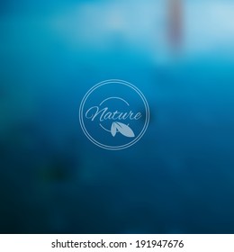 Vector blurred nature background. Wet ground with reflection.