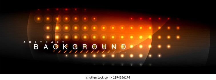 Vector blurred neon glowing circles with flowing and liquid light concept, energy magic fantastic background