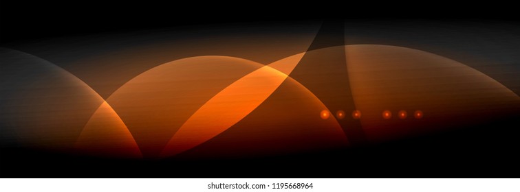 Círculos brillantes de neón vectorial borroso con concepto de luz fluida y líquida, energía mágica fondo fantástico