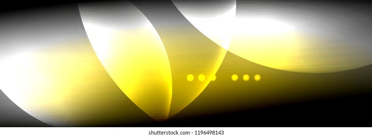 Vector blurred neon glowing circles with flowing and liquid light concept, energy magic fantastic background