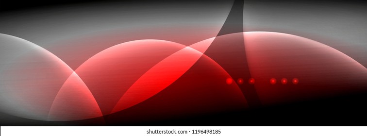 Círculos brillantes de neón vectorial borroso con concepto de luz fluida y líquida, energía mágica fondo fantástico