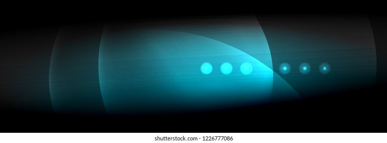 Círculos brillantes de neón vectorial borroso con concepto de luz fluida y líquida, energía mágica fondo fantástico