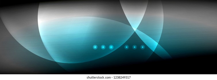 Vektorunscharfe Neonleuchtkreise mit fließendem und flüssigem Lichtkonzept, fantastischer Hintergrund für Energiemagie