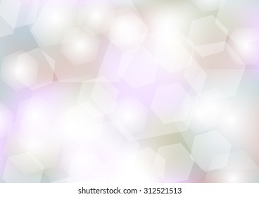 Vector blurred pastel abstract background. Bokeh effect and sparkles. Soft light background for flyer, blank, card, banner, invitation, brochure cover design template. 
