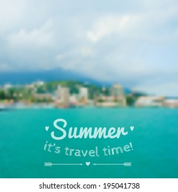 Vector blurred summer landscape background