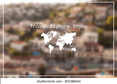 Vector blurred summer landscape background. Vector version