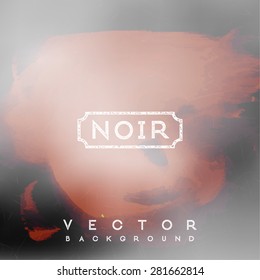 Vector blurred vintage background. Black and white photo classic backdrop with watercolor splash