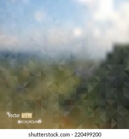 Vector blurred web and mobile interface template. 