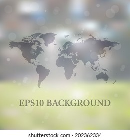 Vector Blurred World Map background