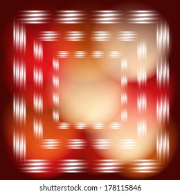 vector blurry background with bokeh and square shiny frames