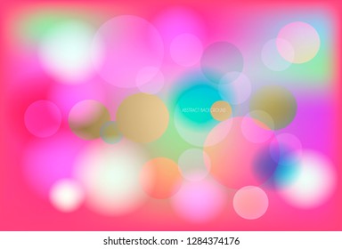 Vector blurry bokeh background in proton purple and candy pink colors with light lense splashes for greeting card design, poster or flyer valentines day