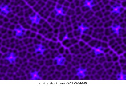 Vector blurry deep purple texture with glowing clots. Turbid neuron system. Cellular organic structure. Background or wallpaper.